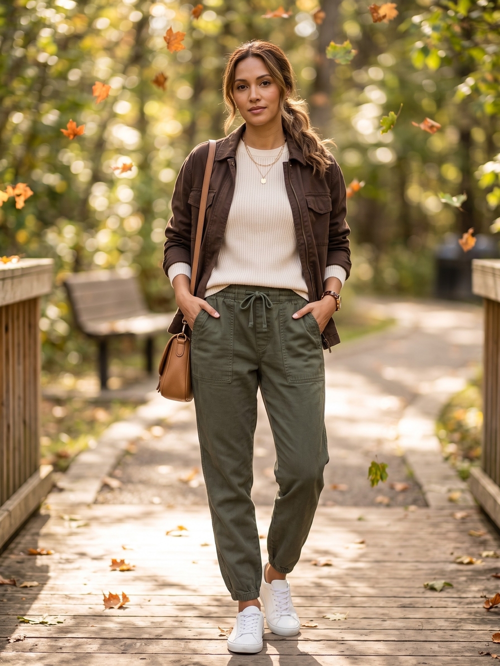 GAP Olive Utility Cargo Joggers Casual Gorpcore Earthy Minimalist Streetwear